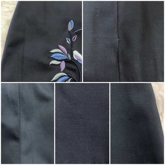 SOLD Express Vintage 90s Rose Embroidered Mini Skirt - Picture 6 of 7